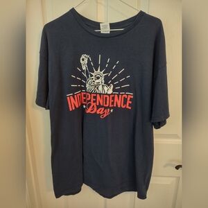 One Blood Donor Blue T-Shirt Independence Day Team Member Share The Power Sz XL